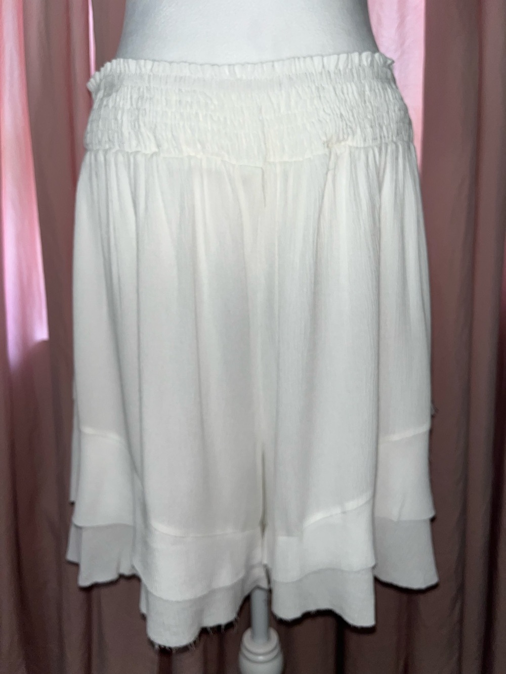 Jodifl White Tiered Ruffle Skort/Skirt